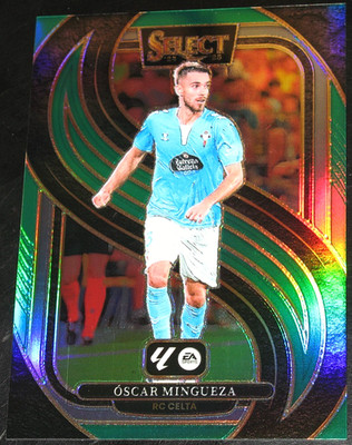 2024-25 Select La Liga Oscar Mingueza GREEN # 2/5 Prizm #121 Mezzanine 2025
