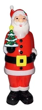 LED Santa Tabletop Light Up Plastic 14” New With Tags Christmas Holday Decor