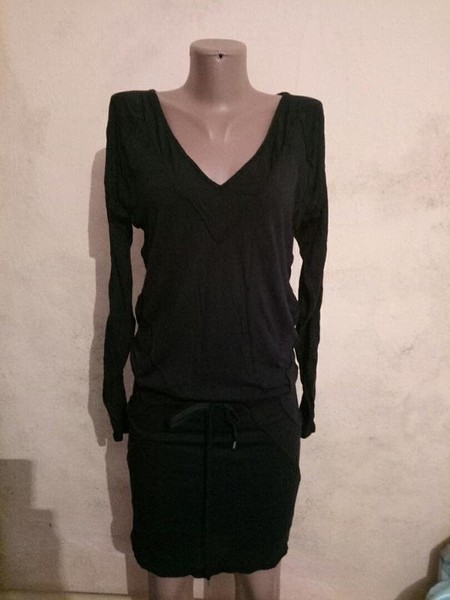 Women Diesel Dress Black Viscose 36 / S / 44 #7IQE