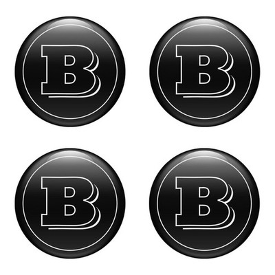 Brabus Logo-Sticker Resin-Decals Felgenaufkleber Felgenembleme Auto 15 100 mm