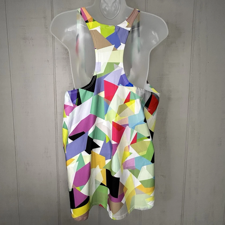 PQ Pilyq Womens Swim Coverup Tank Top Size M/L Racerback Geometric Print Beachy - Image 3 of 4