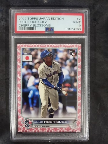 2022 Topps Japan Edition - Julio Rodriguez RC #2 Cherry Blossoms 74/99 PSA 9
