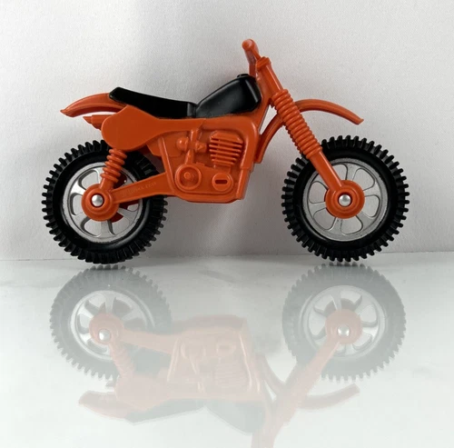 Vintage Tonka Dirt Bike Motorcycle Hong Kong Orange with Black Seat (2534)