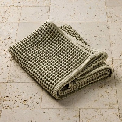 Waffle Bath Towel Olive Sage