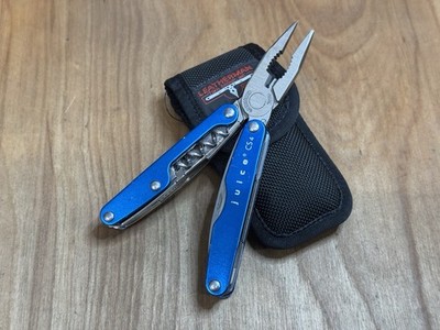 LEATHERMAN JUICE CS4 COLUMBIA BLUE W/Sheath Multi Tool Retired USA EXCELLENT!