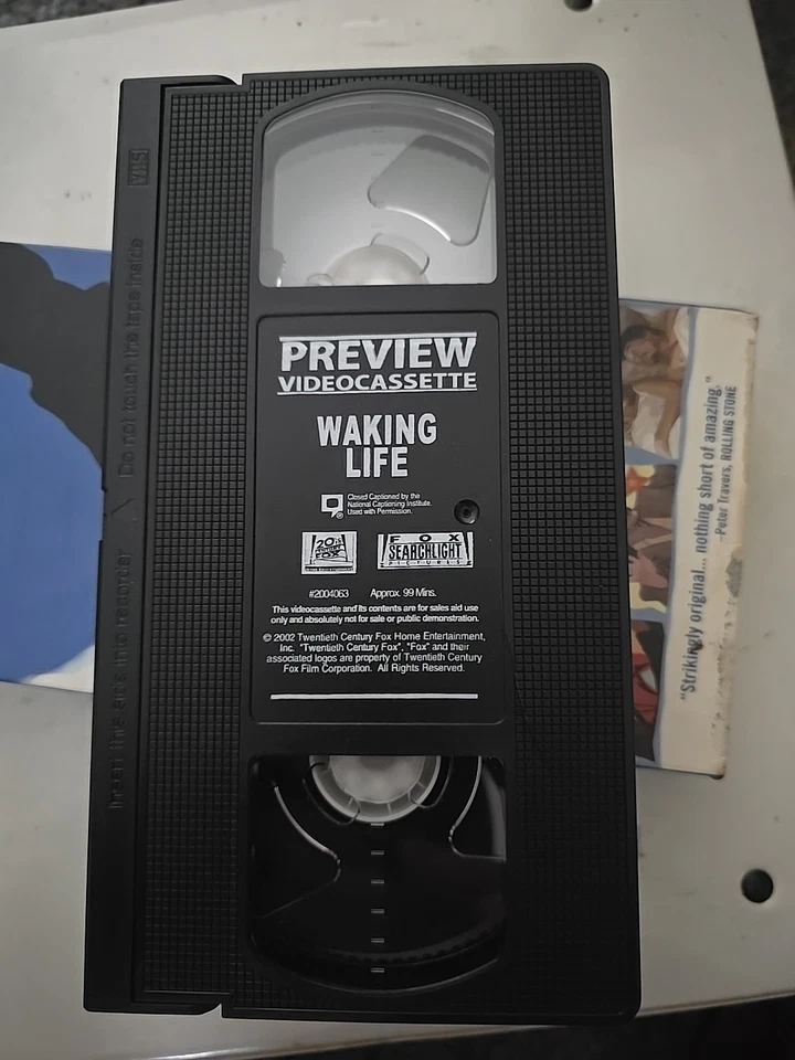 Waking Life VHS 2001 Promo Screener Widescreen - Rare MOVIE FILM TAPE - FREE S&H - Image 2 of 4