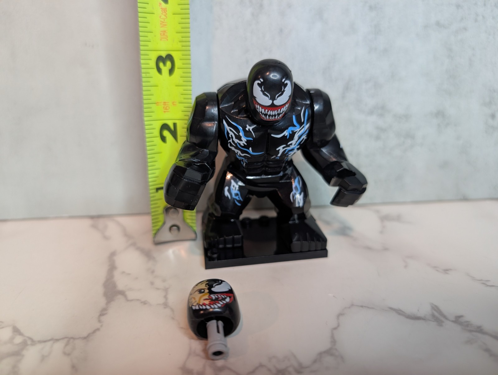 Marvel Spiderman Venom Big Figure Minifigure Bigfig, 2 Heads, Not Lego
