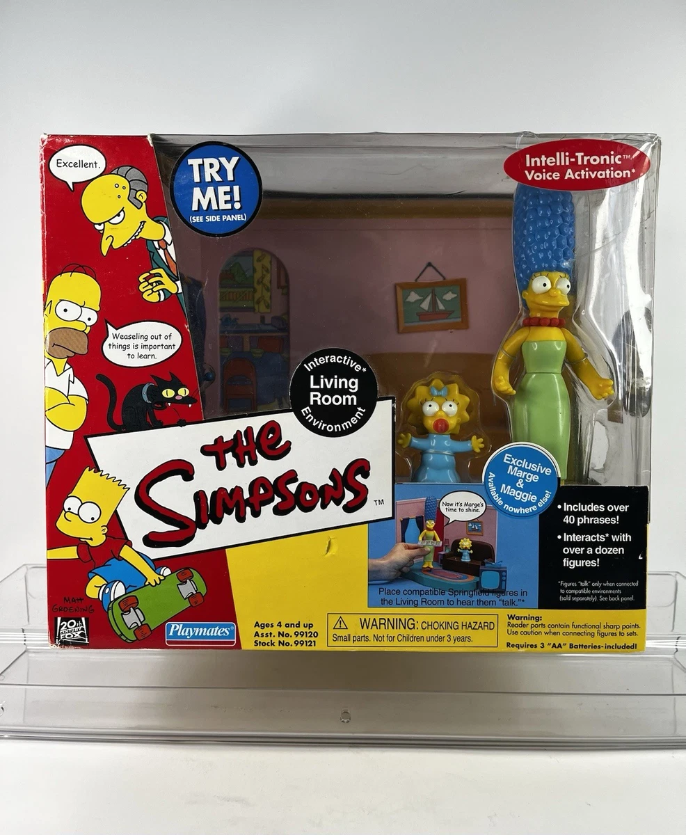 シンプソンズ インタラクティブリビングルーム Marge&Maggie Playmates The Simpsons WOS Living Room Interactive Playset Marge