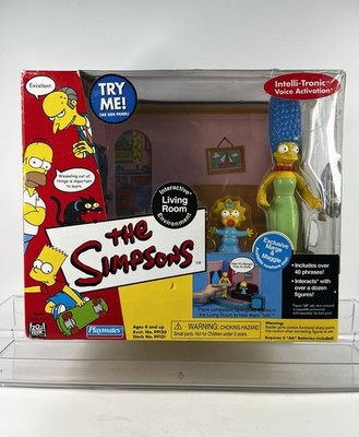Playmates The Simpsons WOS Living Room Interactive Playset Marge & Maggie NIB