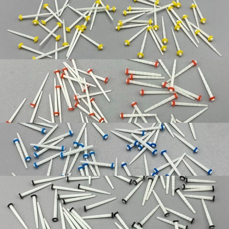 200 piezas/caja poste de fibra dental vidrio/cuarzo dientes restaurador 1,2/1,4/1,6/1,8 mm Foto 3 de 4