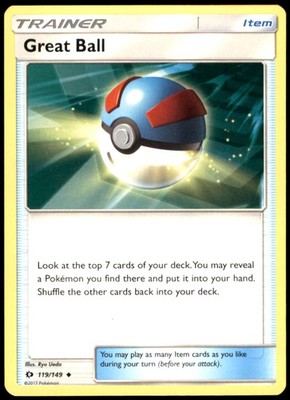 Great Ball 119/149 SM Base Set Regular MP Pokemon TCG