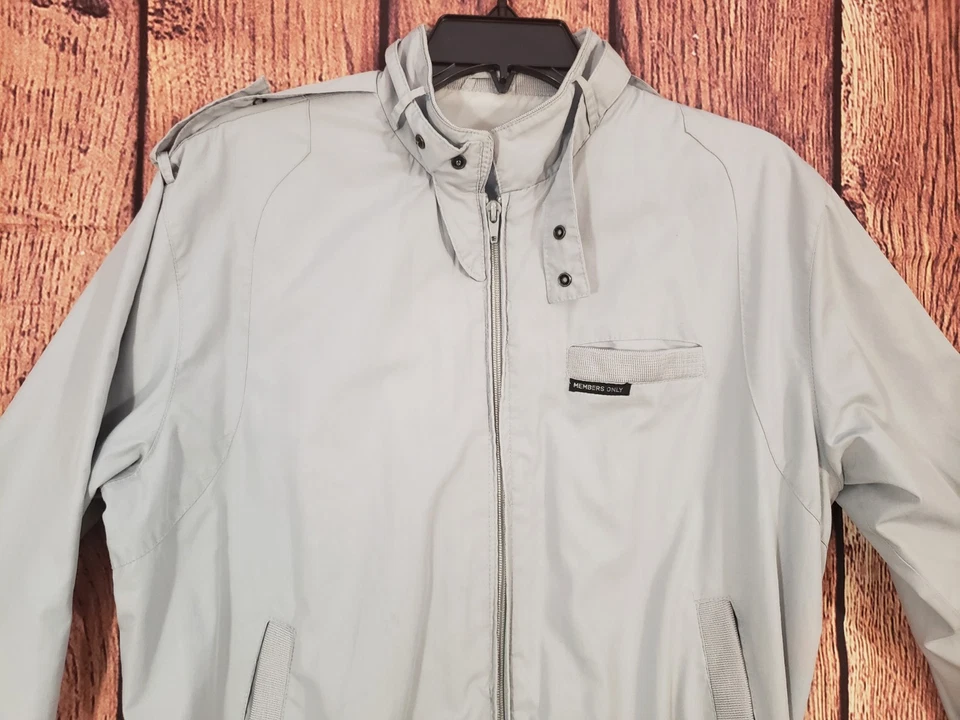 Members Only Vintage Racer Jacket Mens Medium 40 Cotton Polyester 90s Zip Racer - Image 2 of 4