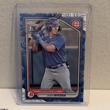 Bowman 2024 Prospects Josh Rivera BP-115 1st Edition Blue Pattern Cubs Card