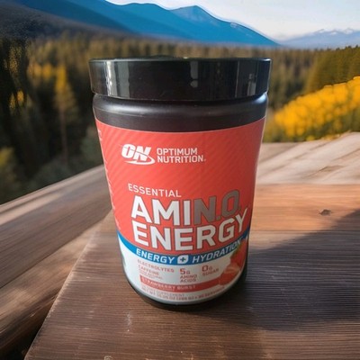 Optimum Nutrition Essential Amino Energy  10.5oz 30 Servings 0 Sugar STRAWBERRY