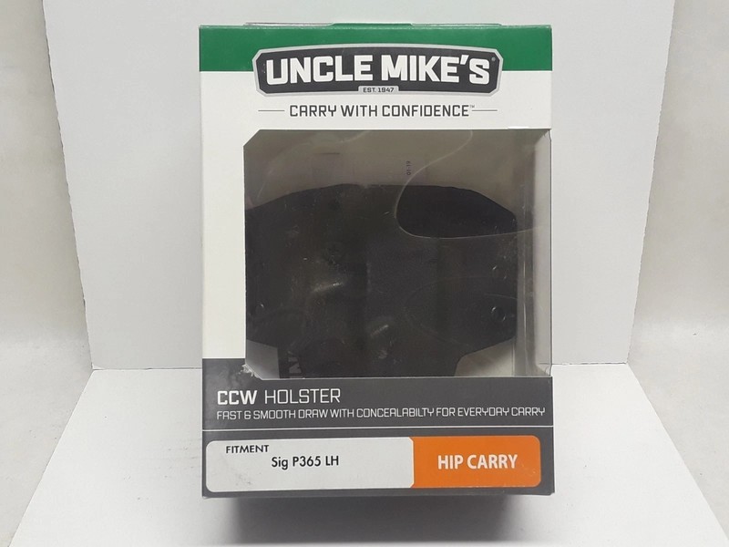  New, NIB, Uncle Mikes CCW Holster For Sig P365 Left Hand Black - 54CCW69BGL