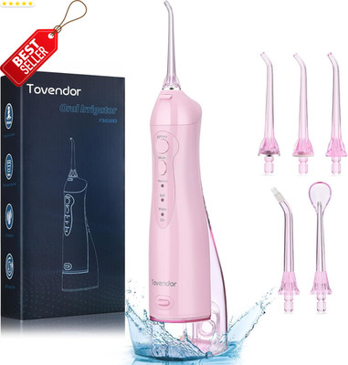Cordless Electric Water Flosser IPX7 300ml 5 Tips Braces Teeth Cleaner - US