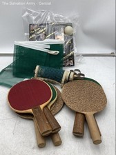 Vintage Halex Multicolor Table Tennis Ping Pong Balls Net Paddles Set Lot Of 10