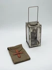Vintage WWI Swiss Army Military Folding Lantern + Canvas bag ~1940 WW2 ST.N