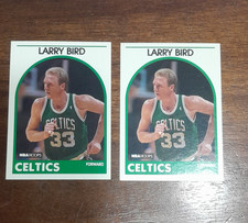 NBA Hoops 1989 Larry Bird #150 Boston Celtics Basketball Card Lot - 2 Cards