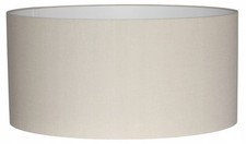 Beige Lampenschirm Zylinder 40cm E27 Stoff Baumwolle