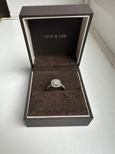Diamond Halo Ring. 9ct White Gold 0.50ct Total Diamond Double Halo Ring