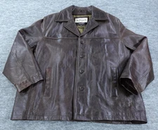 M Julian Wilsons Jacket Mens XL Brown Leather Coat Removable Liner Quilted 1X