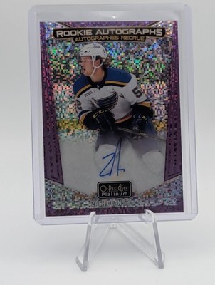 2024-25 O-Pee-Chee Platinum Rookie Auto Violet Pixels ZACH DEAN RC 11/65