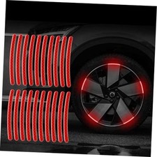 20PCS Car Wheel Reflective Decorative Strip,Night Safety Warning Red