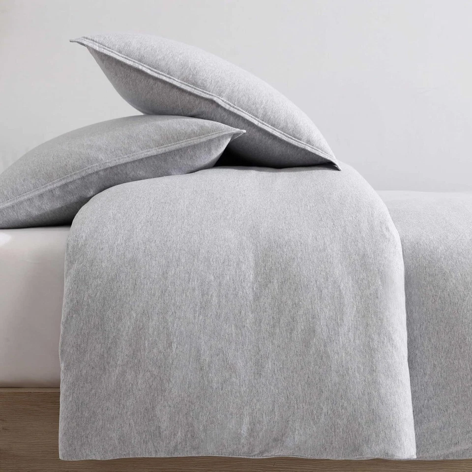 Calvin Klein - Juego de funda nórdica King, King lujosamente suave, gris azul brezo Foto 4 de 4