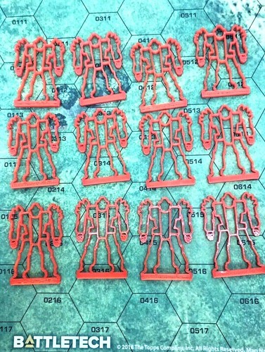 BattleTech - Radar Blips - 12x Battlemechs Numbered 1-12 - Picture 5 of 5