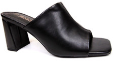 DREAM PAIRS Women Chunky Block Heel Mule Square Toe Slip On Heel Sandals Size 7