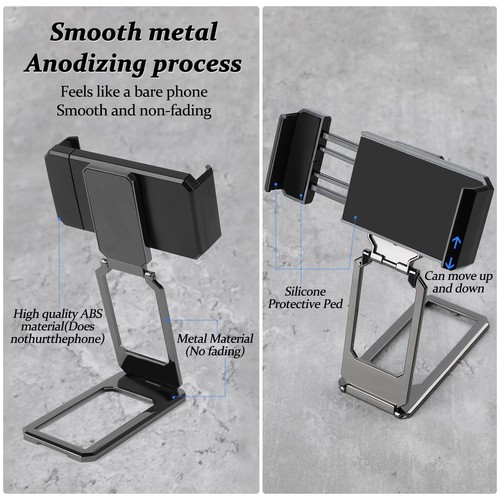 Back Clip Type 360 Folding Bracket Portable Phone Stand for All Phones Holder - Picture 2 of 15