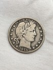 1915-S 50C Barber Half Silver Dollar San Francisco Mint Fifty Cents