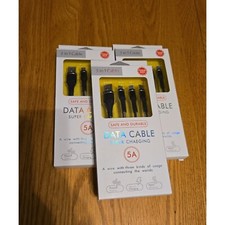 Lot of three 3 in 1 data charging cables new
