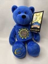 European Union Limited Treasures Euro Bear 2002 8" Plush with Tag Set Of 13 