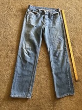 Vintage 90s Levis 501-0115 Blue Made in USA Button Fly Jeans 32x29