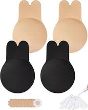 Sticky Bra Adhesive Bra 2 Pairs,Push Up Strapless Backless Bra Cup C-D 