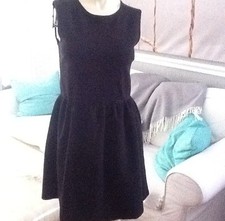 ANN TAYLOR LOFT BLACK SLEEVELESS EMPIRE WAIST DRESS SIZE -6