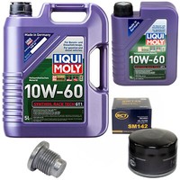 MotoröL Set 10W-60 Liqui Moly 6 Liter + ÖLfilter + Schraube FüR Renault Megane I