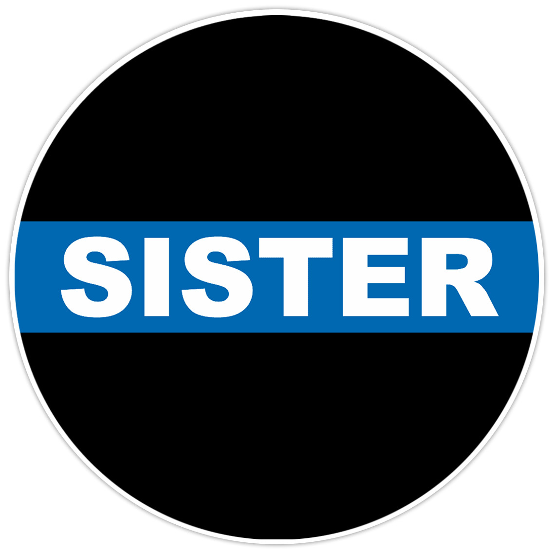 Police Law Enforcement Thin Blue Line Sister Bumper Sticker Military Vinyl 5"
