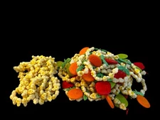 Vtg Buttered Popcorn & Fruit Garland Plastic Blow Mold Christmas Tree 5 Strands