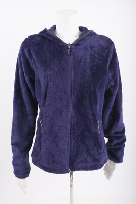 Merrell Womans Fleece Jacket Coat Soft cozy Size M Purple Hooded