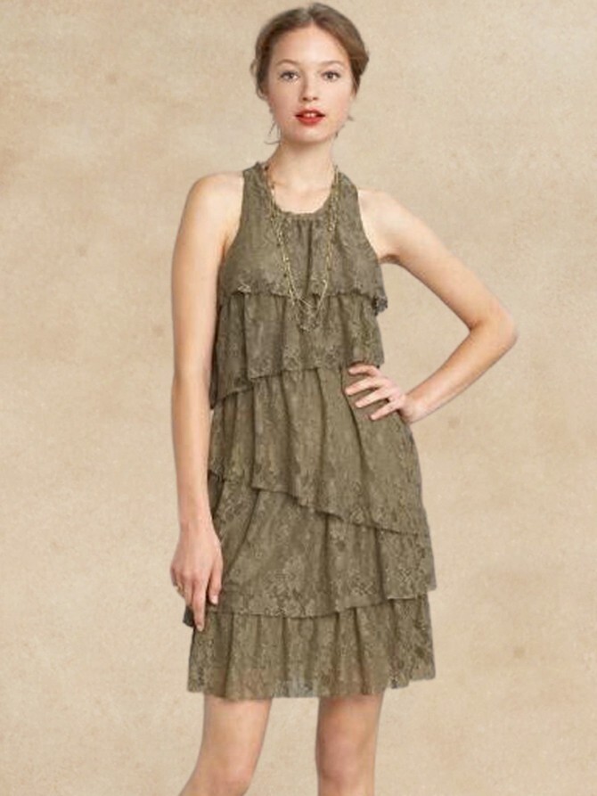 Banana Republic Heritage Rock Lace Tiered Racerback Dress 12 Banana Republic Heritage Rock Lace Tiered Racerback Dress 12