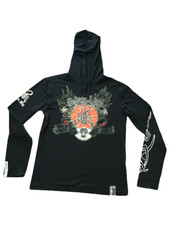 STEGOL Hoodie Shirt Baumwolle Langarm Jersey Shirt Size L