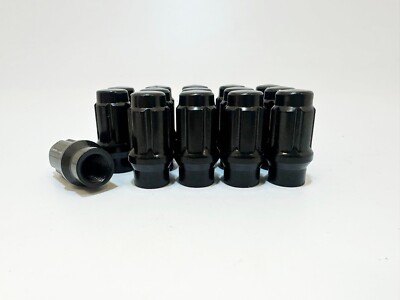 20 Spline 7/16-20 Extended Black Lug Nuts For Pontiac Firebird GTO Grand Am