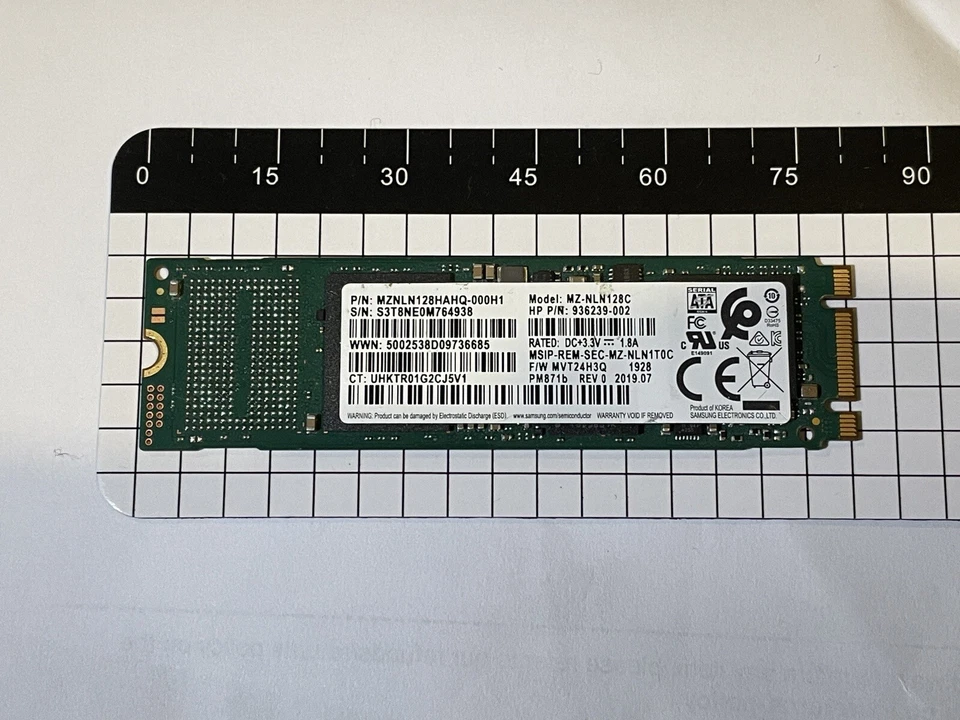 HP 240 245 250 255 G7 SAMSUNG 128GB M.2 SATA SSD SOLID STATE DRIVE L23222-001 - Image 2 of 4