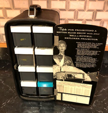 Vintage Bell  Howell Explorer Slide File With 8 Trays  Slide Holders