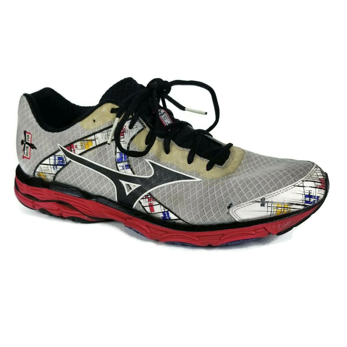Sport Wat mensen betreft vallei Mizuno Wave Inspire 10 Running Training Shoes Mens 14 White Gray Red  Sneaker | eBay
