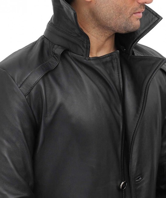 ジャケット・アウター real leather maxi long coat Jackets & Coats | Plus Double Breast Faux Leather Maxi