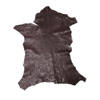 Peau chèvre aspect froissé - MARRON - Photo 1/3
